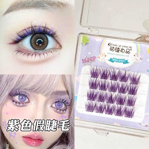 Purple false eyelashes