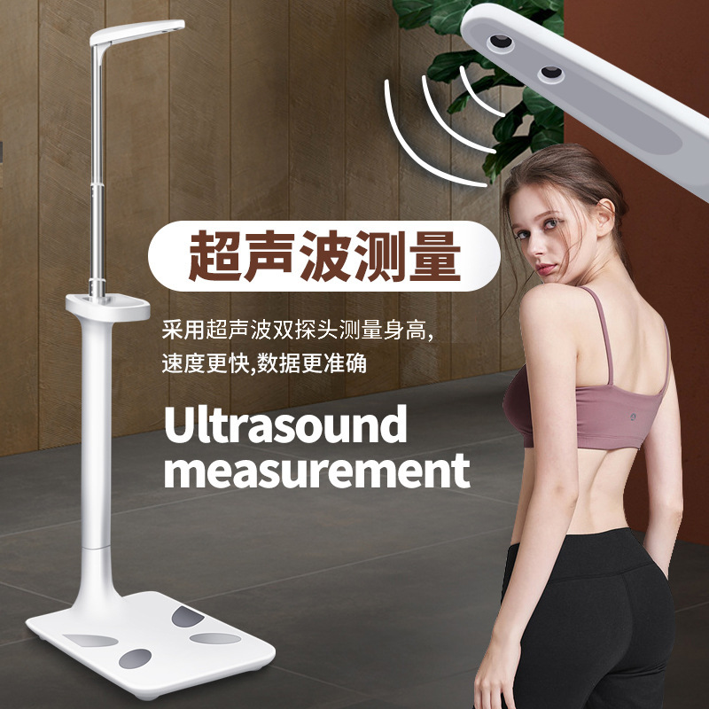 花潮超声波身高体重测量仪一体机体重秤智能健康蓝牙电子秤|undefined