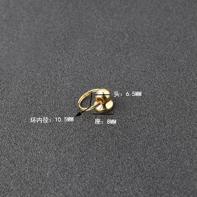 Venta al por mayor con anillo Heshang cabeza pezón uñas teléfono móvil accesorios decorativos con anillo colgante Heshang cabeza tornillo pezón clavo image 14