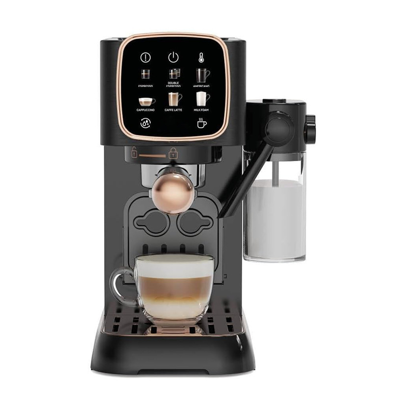 Smart Touch Screen Semi-Automatic Espresso Machine Double Espresso Americano Cappuccino Latte Frappuccino