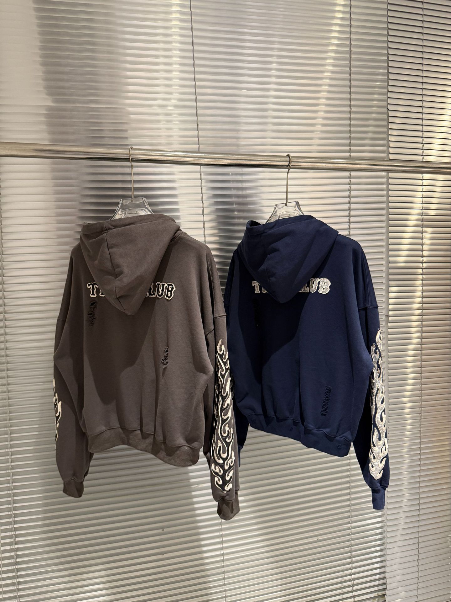 GMABCD Unisex Distressed Embroidered Zip-Up Hoodie – Relaxed Streetwear Jacket - detail 19