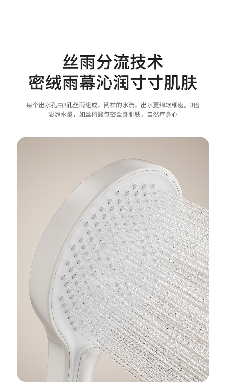 The same cream-style white children's shower head set as the big brand, pressurized headless shower, home shoulder shower, back shower and bathing undefined