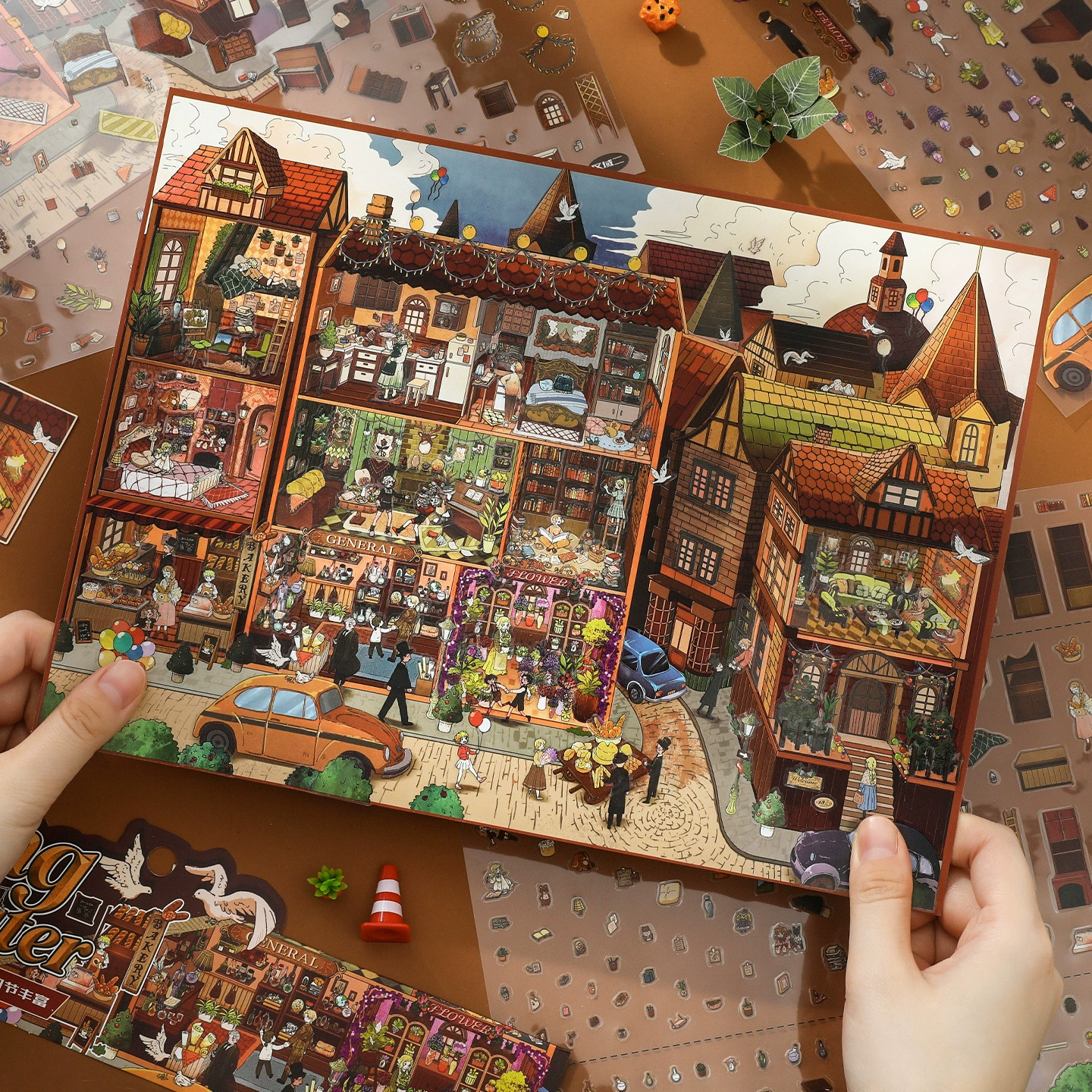 Three dimensional sticker, small stickers, toy, in 3d format, anti-stress