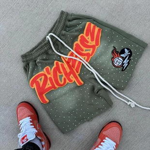 New Cross-border PICHESSE 3 Printed Shorts 2024 New Hot Selling All-match Trendy Sports Pants Hot Selling