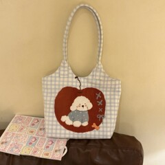 新しい2025かわいい漫画イラストシリーズカウンター品質大容量トート多用途通勤ショルダーバッグ