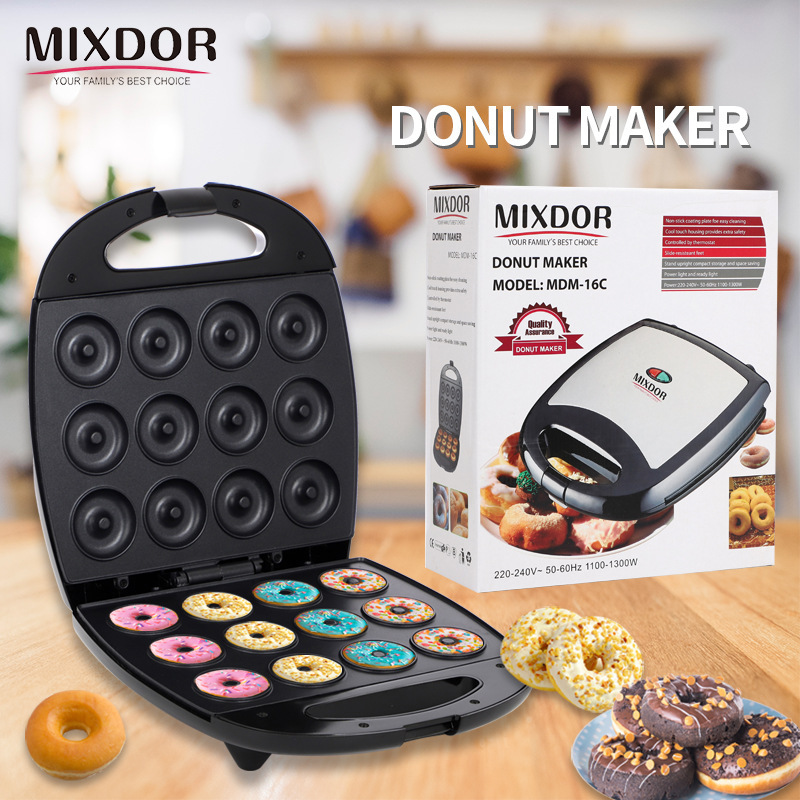 Transfronterizo estándar europeo 12 agujeros máquina de donut torta máquina de torta máquina de bocadillos pasteles dulces máquina de panadería