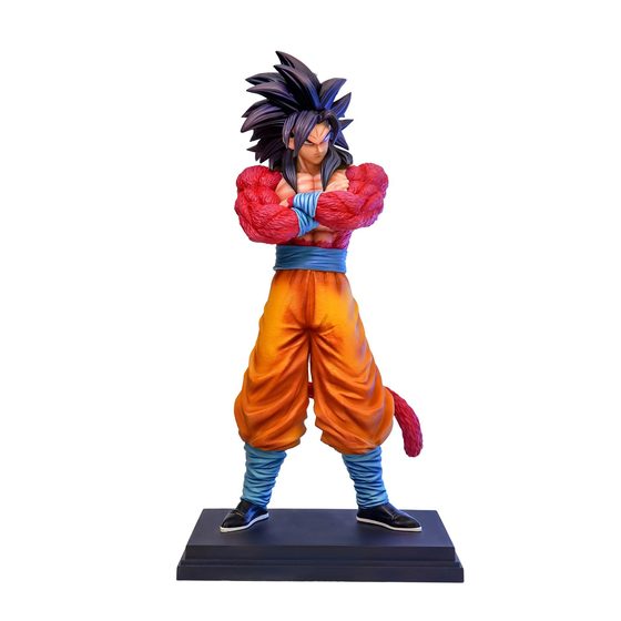 Dragon Ball Super Four Wukong Hand-made Double-headed Carving Vegeta Standing Posture Saiyan Animation Surrounding Hand-made Model Ornaments