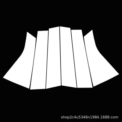 Black Center Pillar Sticker, Şüşə kənarı xromları/moldingləri