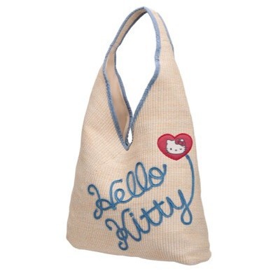 In-Stock Thai Kitty Canvas Bag, Shoulder Bag, Clutch Bag, Handbag, Straw Bag for Summer Vacation