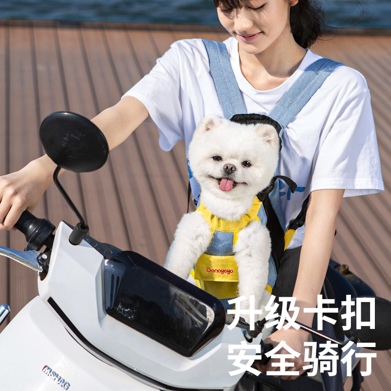 DONOYOYO bolsa para mascotas para salir mochila portátil para perros gatos algodón lino pecho mochila de cuatro patas al por mayor