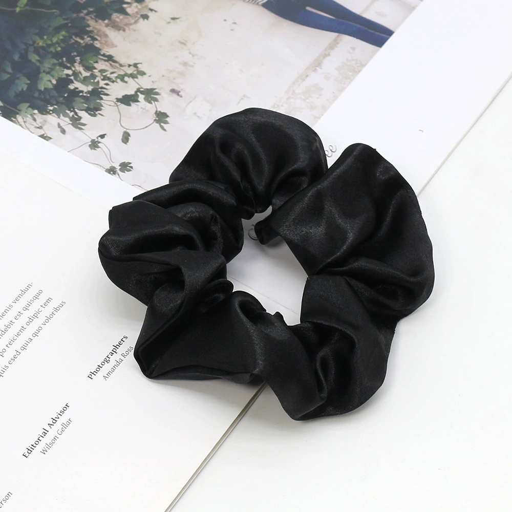 Hair Scrunchie Set, European Style, Satin Fabric, Simple Elegant Design, 6-Color Options