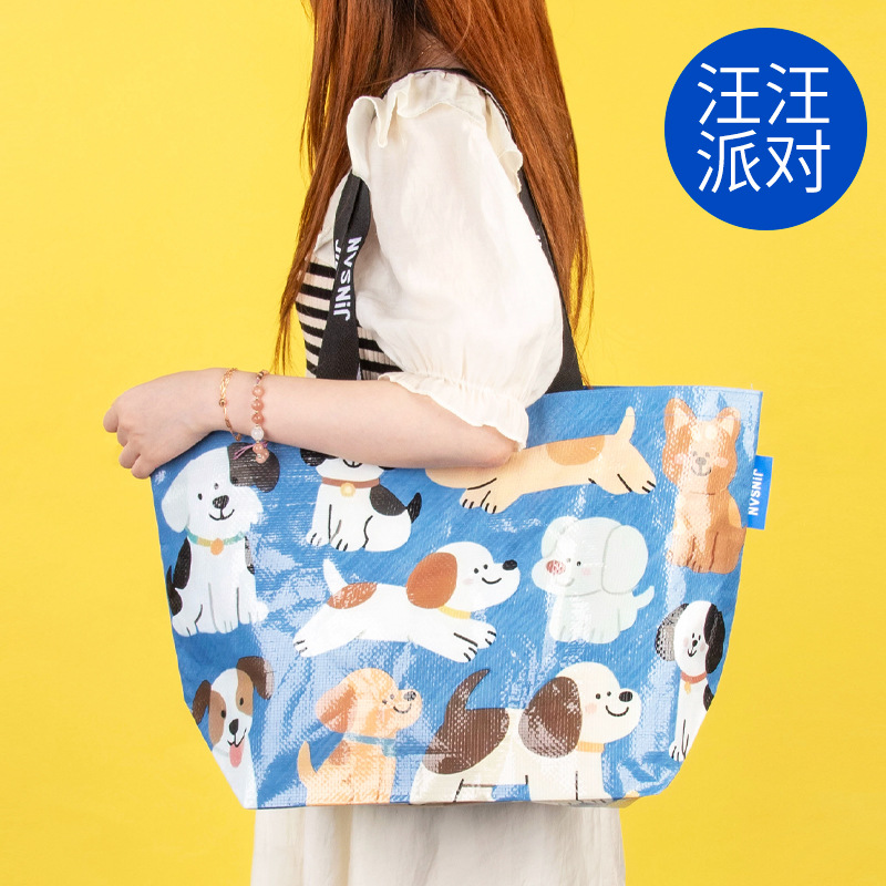 Bolsas tejidas portátiles transfronterizas personalizadas regalos ecológicos creativos bolsas de compras tejidas bolsas tejidas laminadas de gran capacidad al por mayor