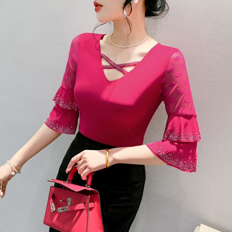 Реальная стрельба 2024 новая летняя сетчатая пряжа нежный темперамент