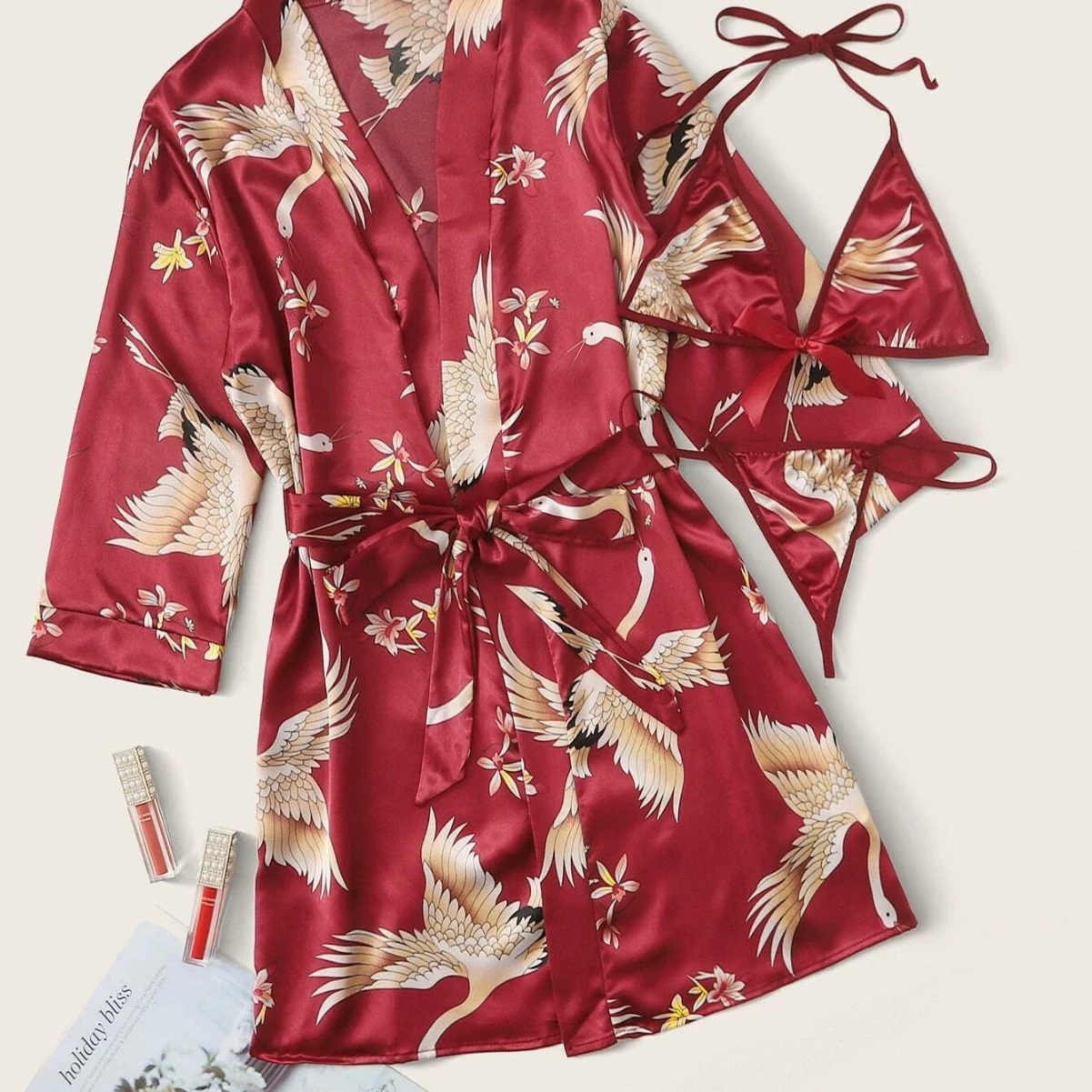 Эротическое нижнее белье европейская и американская взрывная сексуальная печать из трех точек стринги сексуальная женщина