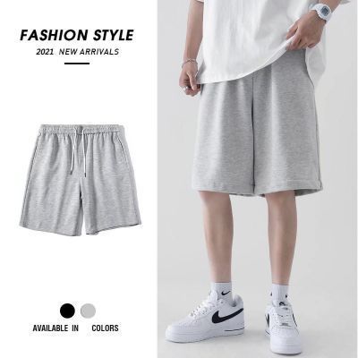 Men's summer sports shorts, thin, trendy, versatile casual pants, outer wear, medium pants, large size sweatpants, loose five-quarter pants