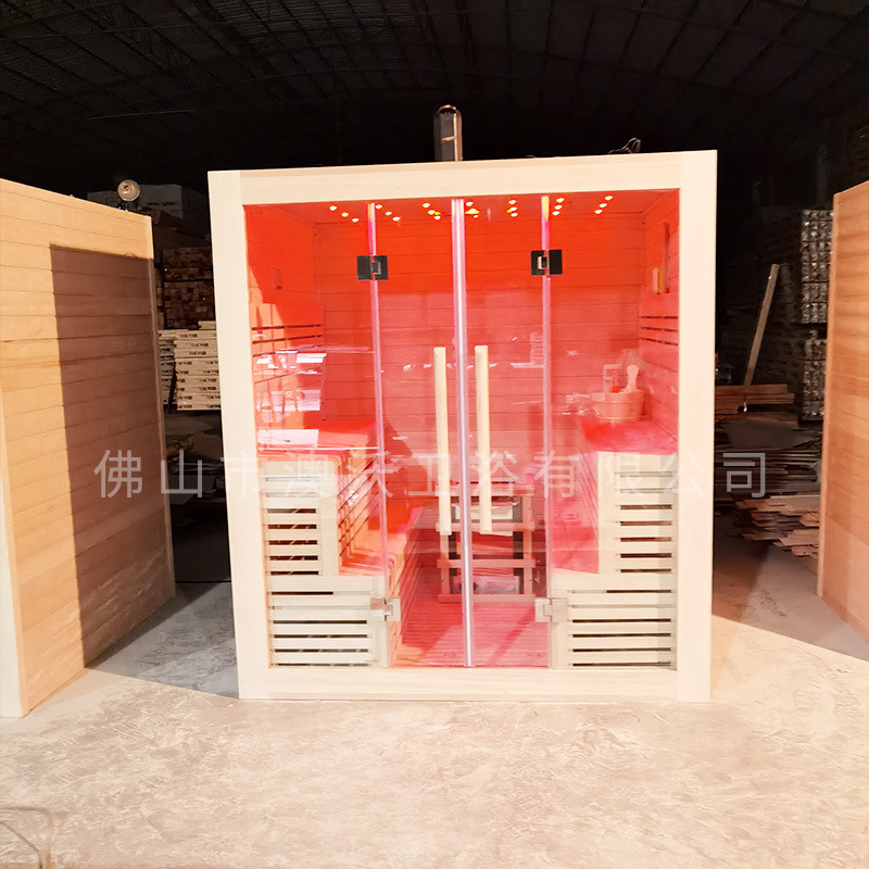 Húmedo y seco abeto de hierro sala de sauna Hotel Club comercial infrarrojo lejano onda de luz sala de sudor sala de vapor salón de belleza sauna estufa