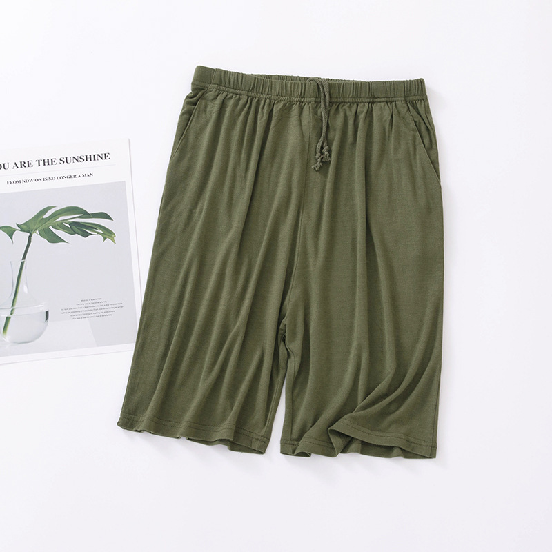 Verano más tamaño modal de los hombres pantalones de pijama de Casa delgada deportes casuales pantalones de pijama cortos de los hombres extra gordos pantalones cortos de fibra de bambú