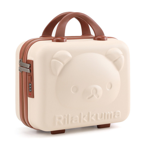 Bear suitcase portable cosmetic case 14-inch souvenir bridesmaid cartoon cute storage bag password box suitcase