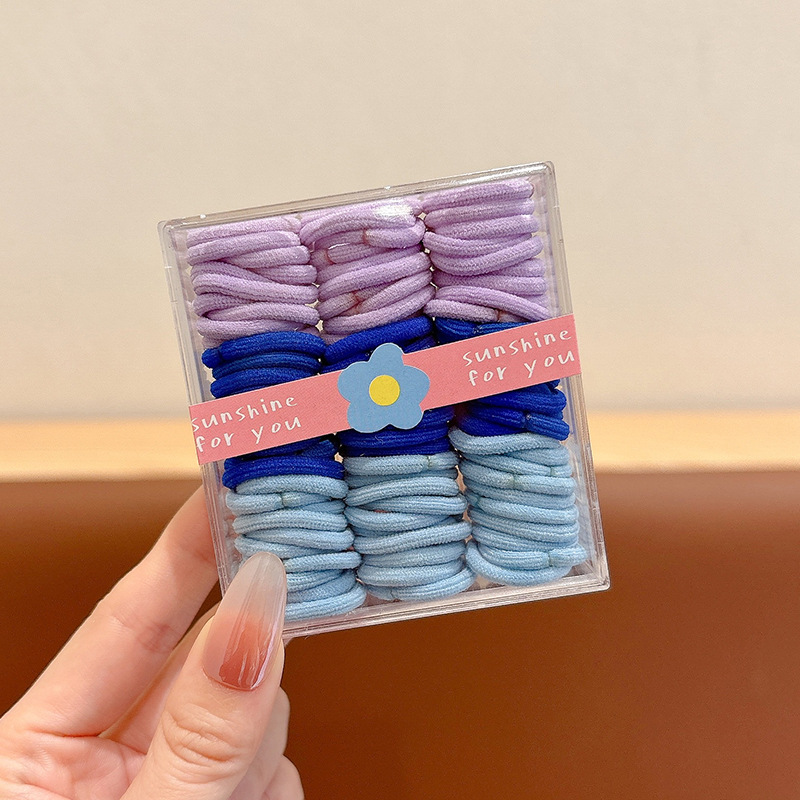 Niños correa de goma niñas no lastimar cabello color caramelo sonido cola de caballo cuerda de cabeza bebé de alta elasticidad pequeña anillo de pelo de pulgar