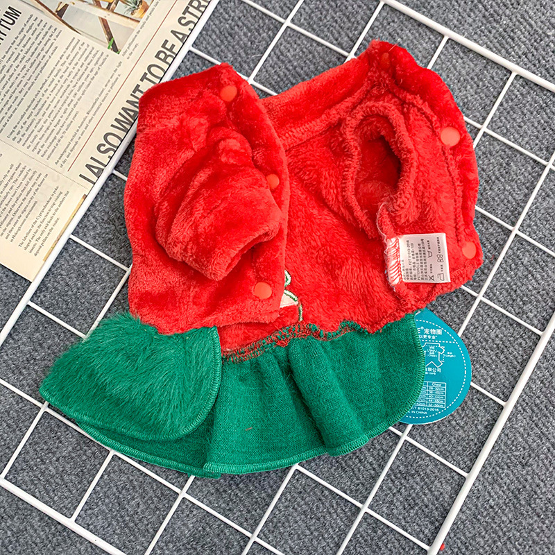 160g Weight Pet Clothing Type Of Pet Supplies 1 Piece Quantity Holiday, Daily, Festival Occasion Polyester Material Christmas Festival Elk Pattern Winter Season Cute Style Cute Polyester Christmas Elk Pet Clothing 5
