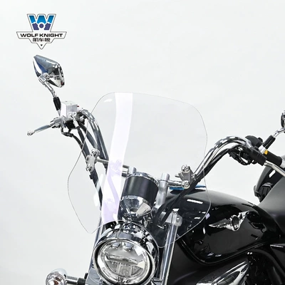 Muscle car Wolf suitable for Haojue GZS150 windshield windshield modification front windshield tempered glue anti-smashing special (Motorcycle front windshield) - transparent-height-40cm