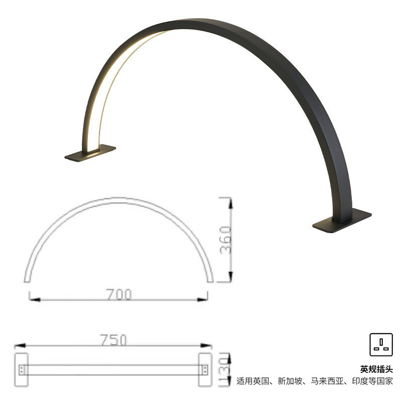 Nuevo medio mes de manicura lámpara LED protector de ojos manicura pestañas bordado lámpara de brillo de salón de belleza especial lámpara de horneado lámpara transfronteriza