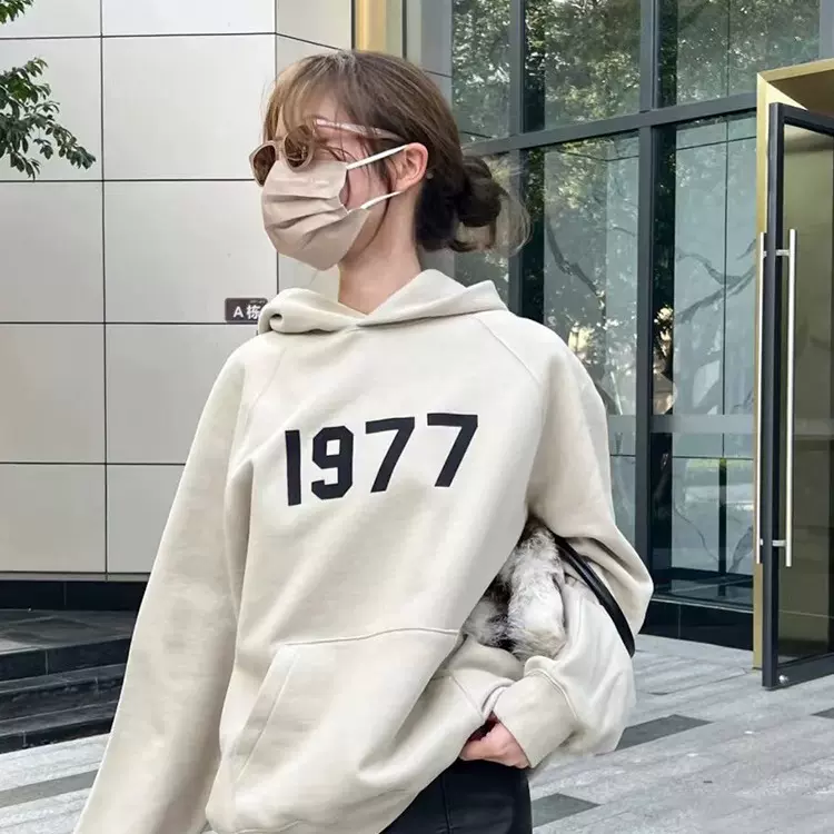 ESSENTIALS卫衣男潮复线美式加绒新款连帽衫1977卫衣炫酷新款秋冬