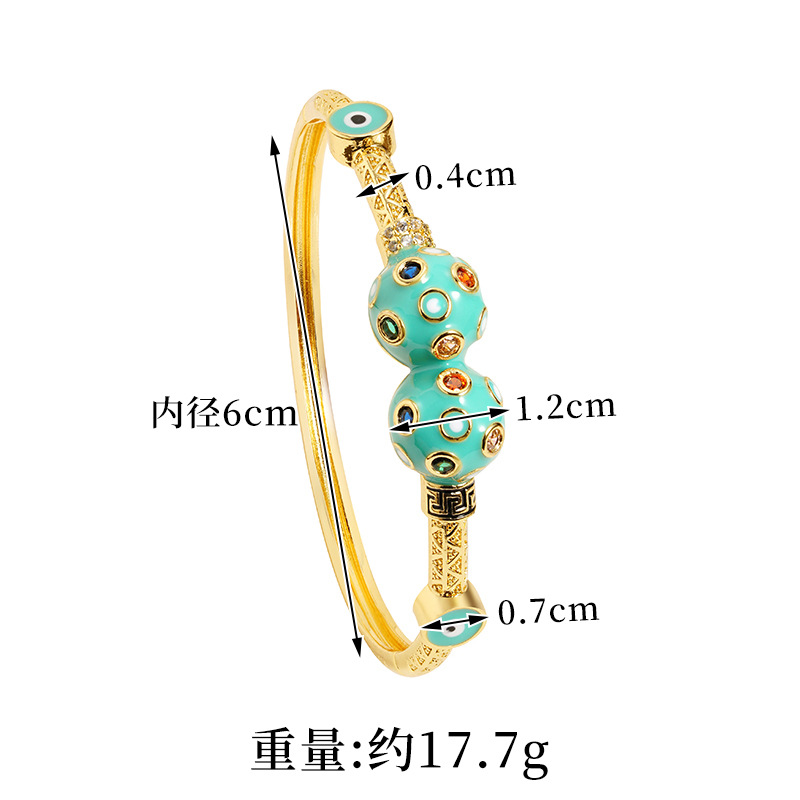 Brazalete de oro de arena de 18 quilates de Vietnam, estilo europeo y americano, brazalete de ojos del diablo, joyería de lujo transfronteriza al por mayor.