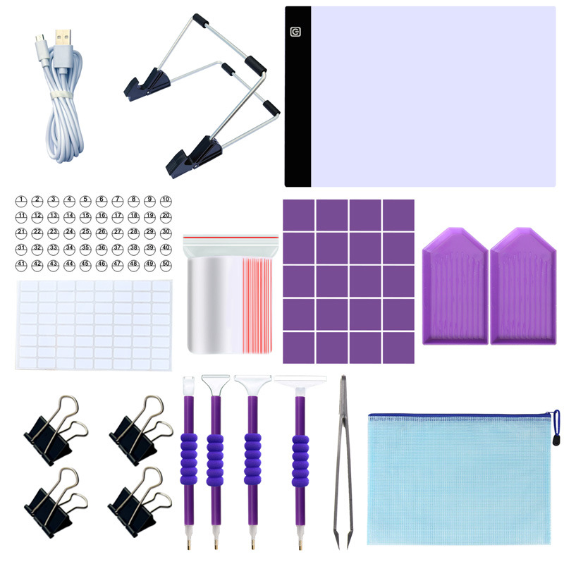 (Cross-border trading), diamond tools set, glowing lamp, DIY