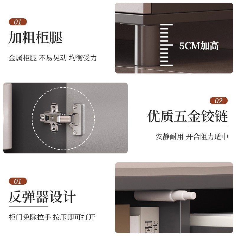 Gabinete de televisión doméstico moderno y simple sala de estar 2025 nuevo tipo de piso pequeño almacenamiento en un gabinete de televisión