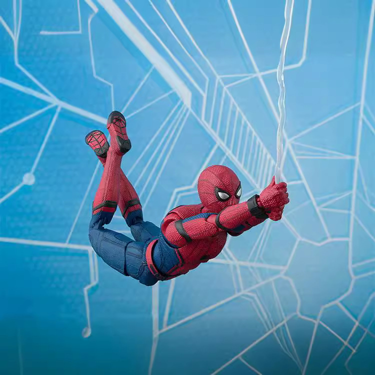 SHF Spider-Man bug back School bag Spider-Man muñeca móvil hecha a mano modelo de juguete en caja al por mayor