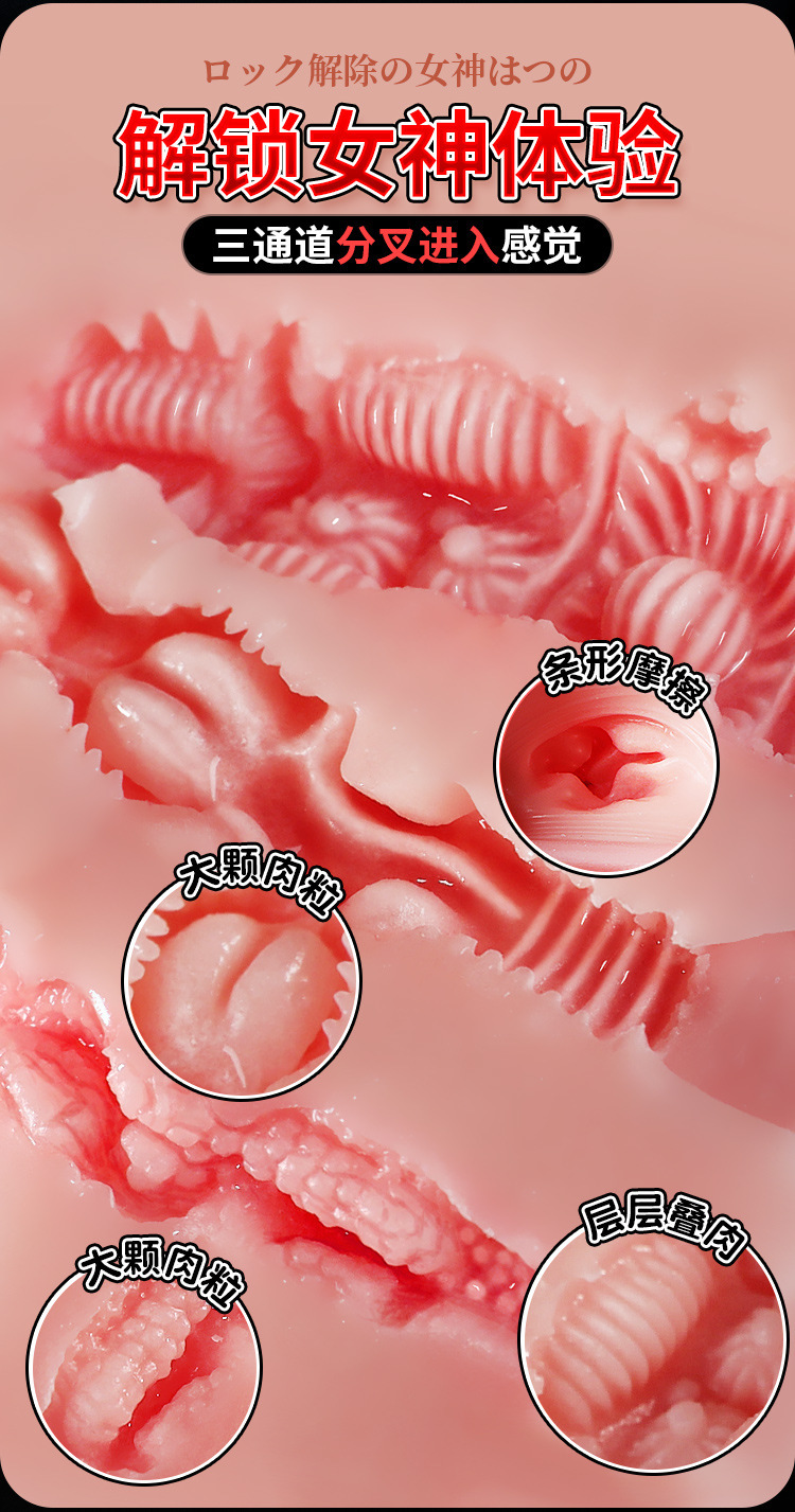 Jiuai Three-Channel Half-Body Masturbator with TPE Inverted Mold Design — detail image 2