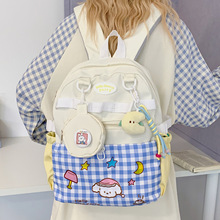 2025新款日韩休闲百搭双肩包女大容量轻便学生书包户外旅行背包无