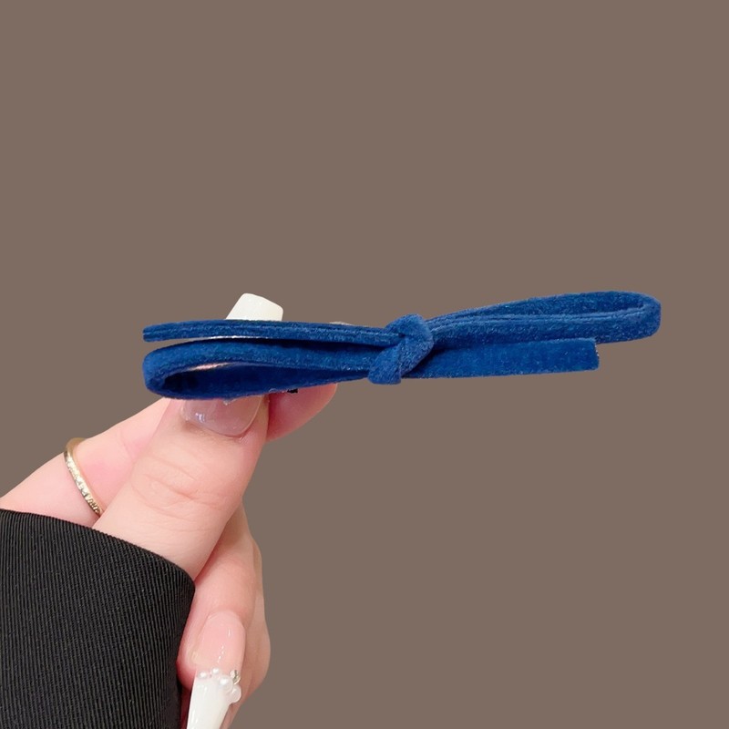 高品质蝴蝶结发夹女丝绒侧边夹简约刘海夹发卡侧边夹碎发鸭嘴夹子|undefined