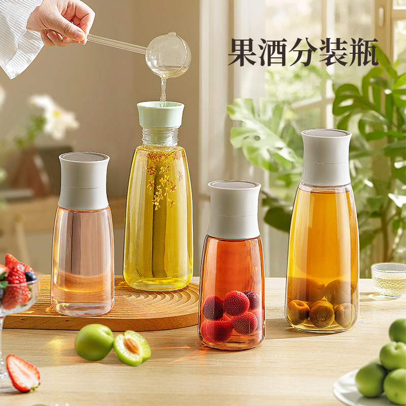 Self-designed wine bottles for sparkling wine glass sealed jars food grade sealed bottles empty bottles sub-packaging containers