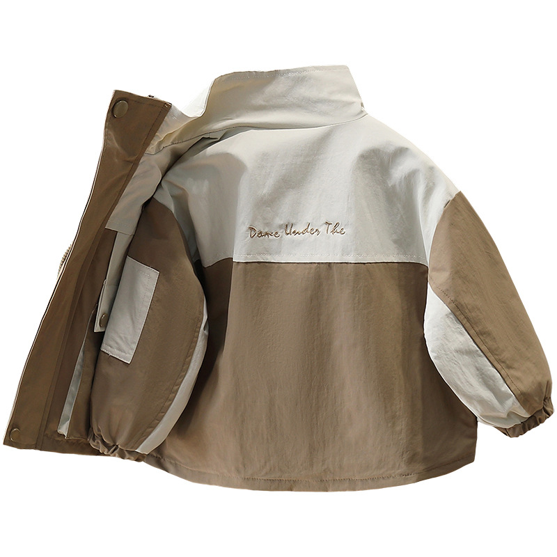 7648 chaqueta de primavera para niños 2025 nueva chaqueta guapa de primavera top cortavientos de primavera y otoño para niños