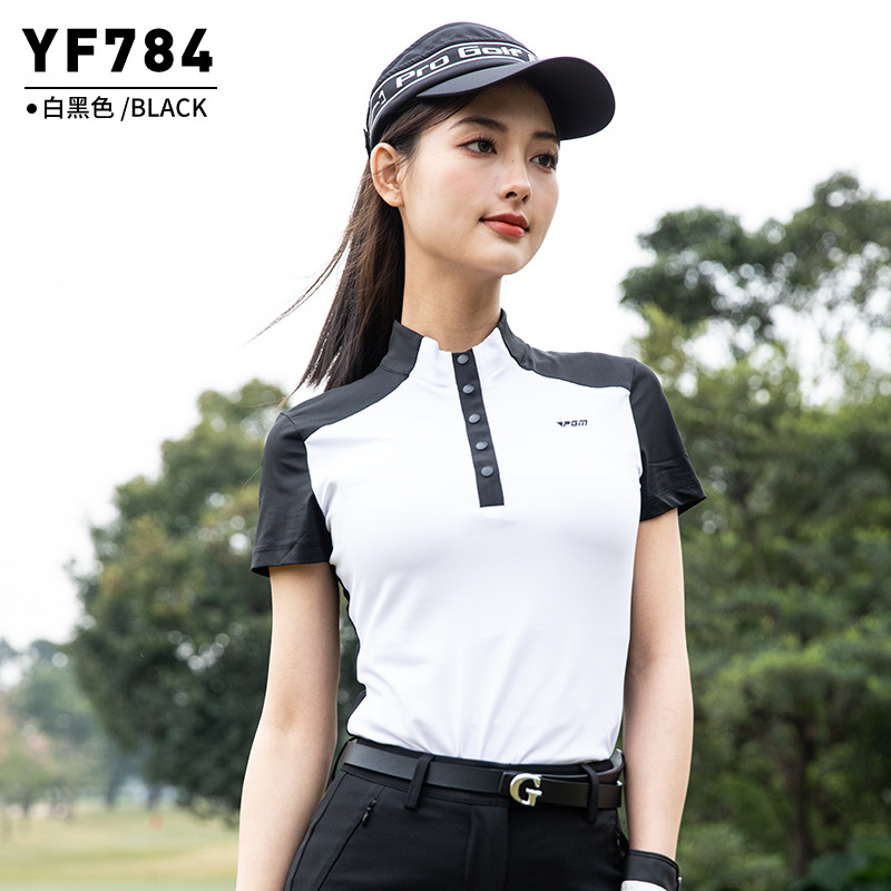 Áo trắng đen [mỏng nhẹ thoáng khí/hút ẩm nhanh khô/eo thon gọn] YF784