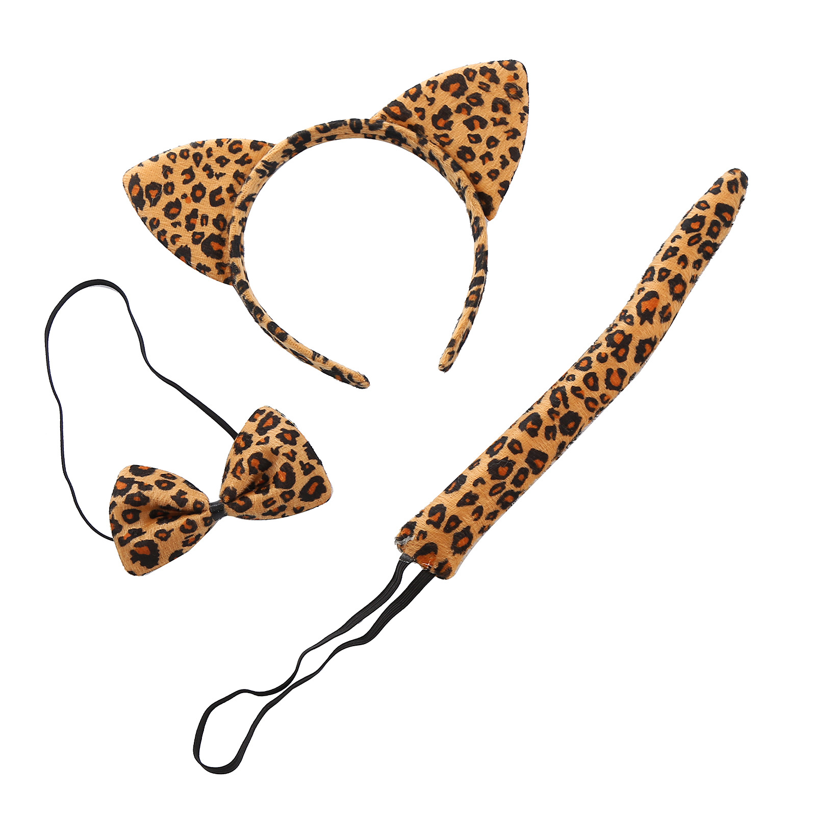 Día del niño rendimiento dibujos animados diadema tocado diadema kindergarten danza de tres piezas gato oreja pajarita cola