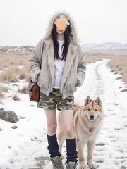 座山雕连帽毛领棉服女加厚保暖冬季棉衣2025新款少女夹棉外套