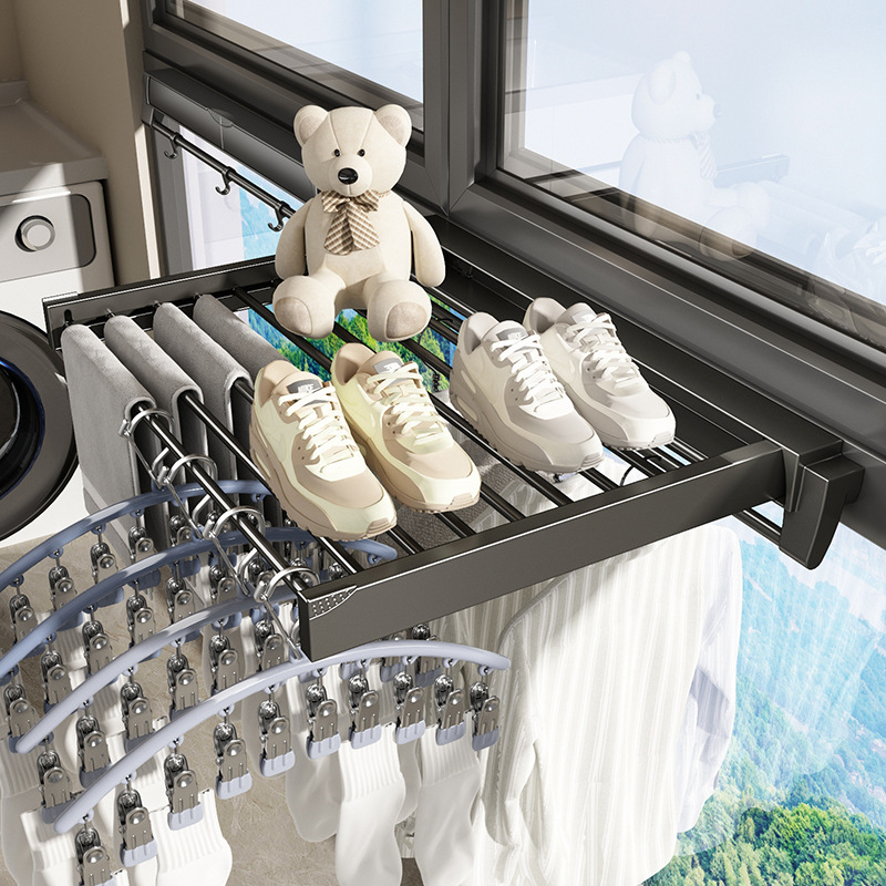 Invisible folding clothes drying rack