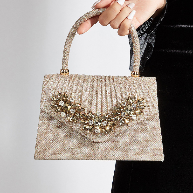 Cross-Border Dinner Bag, Women's Glitter Clutch Bag, Shiny Dinner Bag, Small Handbag, Shoulder Crossbody Bag, Wedding Bag