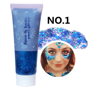 Cross-border sequin gel cream mermaid scale body flash stage eye shadow shiny crystal colorful polarized dance Christmas