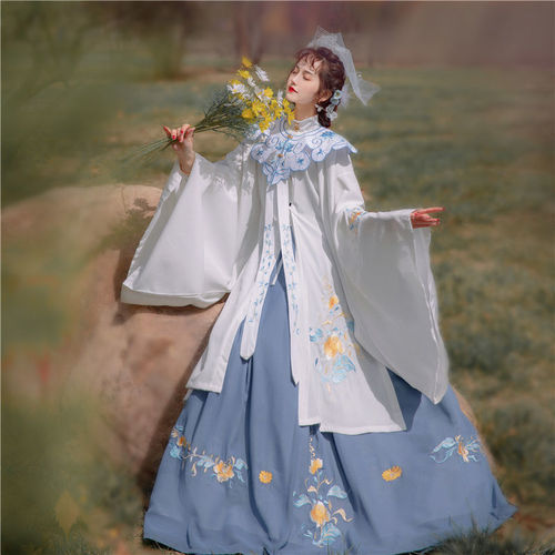 Fairy hanfu Tang dynasty princess dress for Women female adult costume traditional Chinese wind spring Ming system super heavy embroidery cloud shoulder plait skirt dress gown