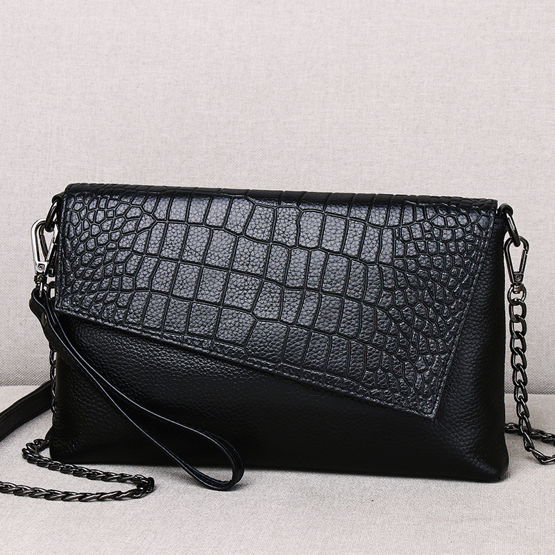 Stone Pattern Genuine Leather Clutch Bag Women's 2023 New Fashionable Large Capacity Women's Chain Crossbody Bag Fashionable Banquet Handbag Stone Pattern Genuine Leather Clutch Bag Women's 2023 New Fashionable Large Capacity Women's Chain Crossbody Bag Fashionable Banquet Handbag