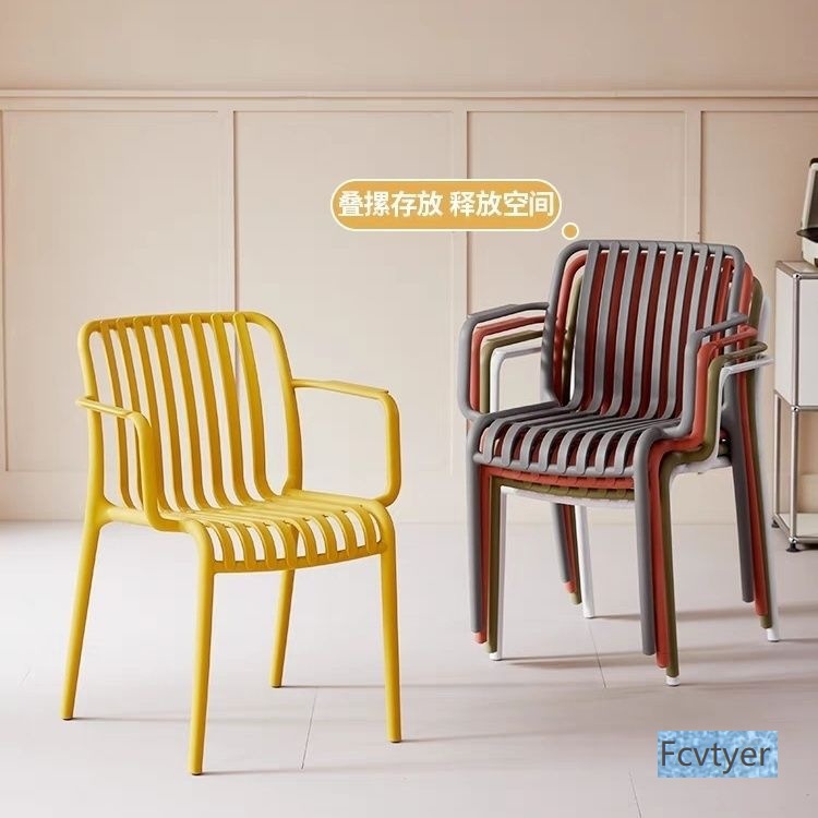 Langyujia Outdoor Chair Leisure Nordic Backrest Plastic Chair Chair Restaurant Dining Chair New Summer 2025 Plastic