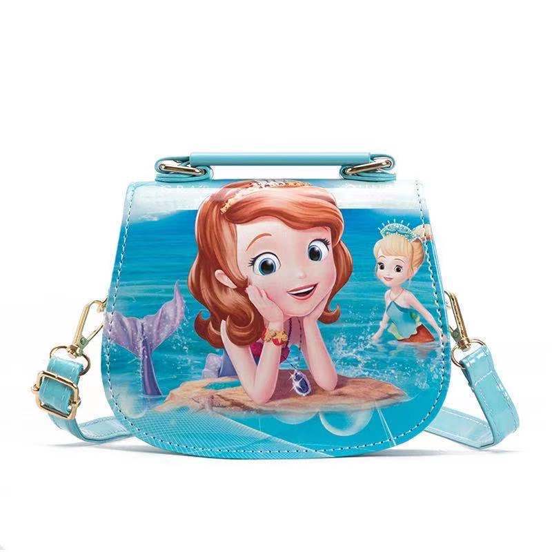 Niños bolsa de hielo princesa bolso de las niñas estilo coreano mochila princesa Elsa lindo hombro bolsa de mensajero al por mayor