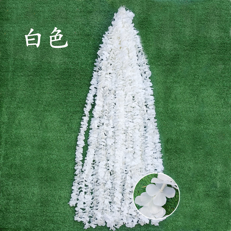 Decoración de la boda flor artificial imitación cadena de orquídeas tiras de flores de glicina decoración de techo de auditorio de bodas plástico orquídea falsa