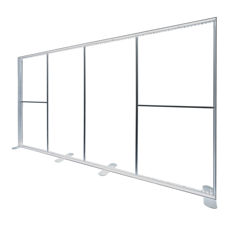 Exposición en el extranjero SEG caja de lámpara de cables portátil pared de fondo plegable LED doble cara vertical 12cm estante de exposición de aleación de aluminio