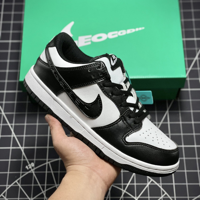 Nai Guan DUNK Black and White Panda Women's Shoes Shadow Grey White Shoes SB Casual Low-Top Couple Sports Board Shoes for Men