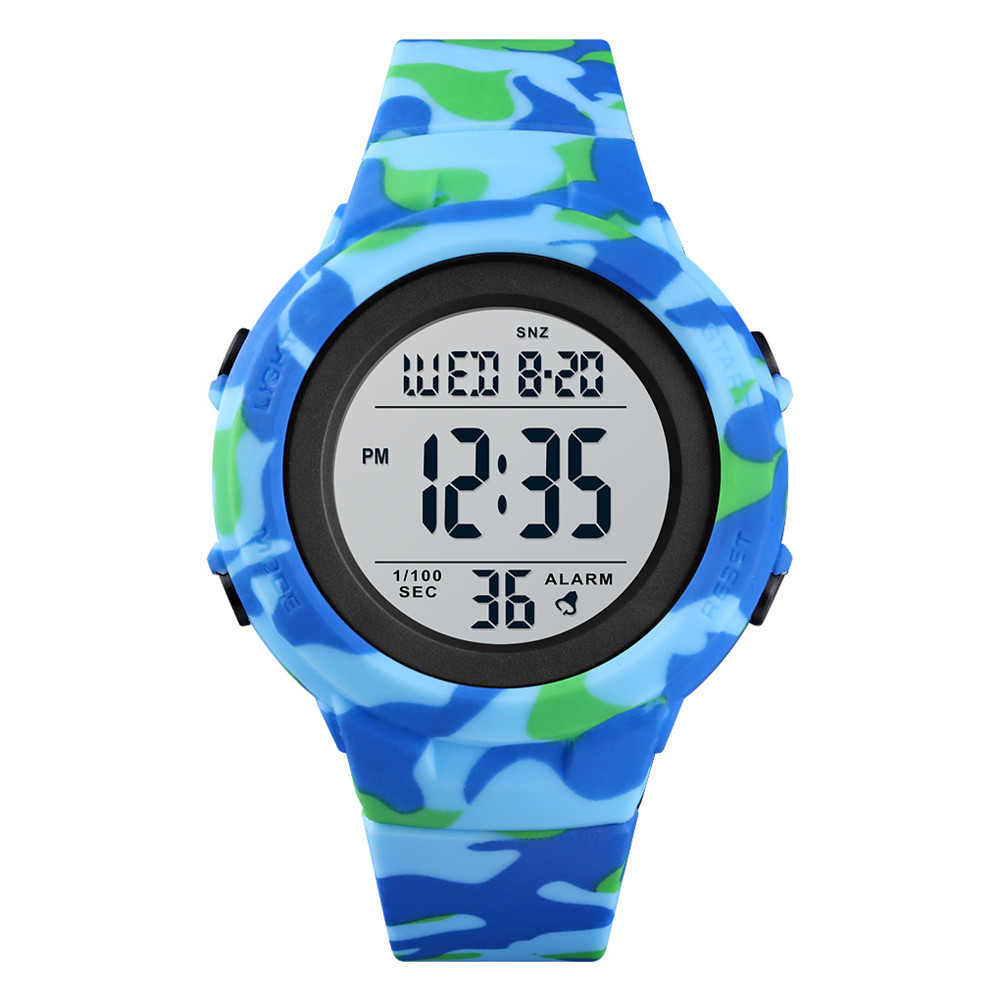 Skmei 1615 multifuncional impermeable reloj para niños colorido LED luminoso alarma personalidad estudiante reloj electrónico